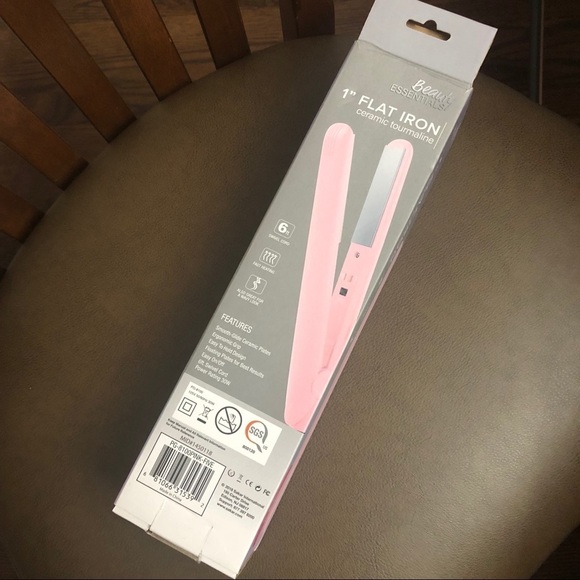 Beauty Essentials 1 inch Pink Ceramic Flat Iron - Picture 3 of 5